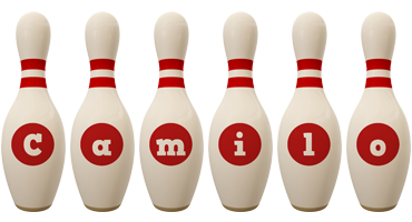 Camilo bowling-pin logo