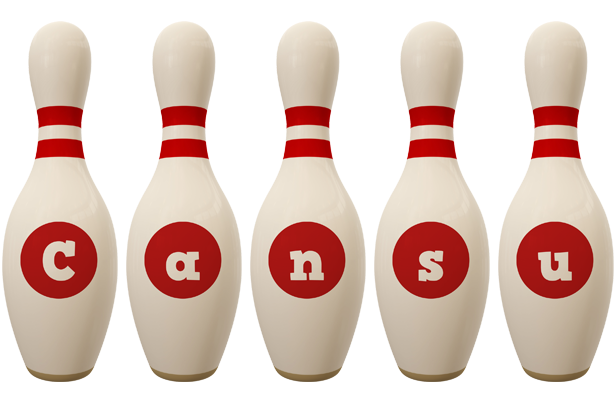 Cansu bowling-pin logo