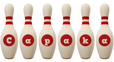 Capaka bowling-pin logo