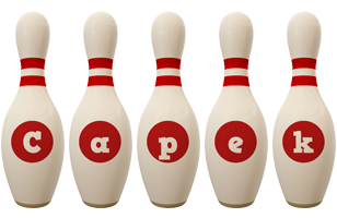 Capek bowling-pin logo