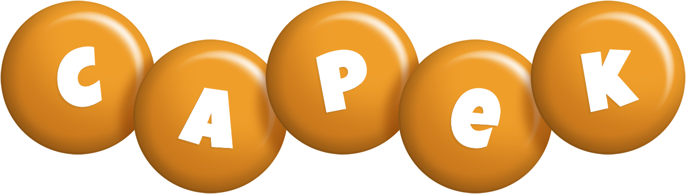 Capek candy-orange logo