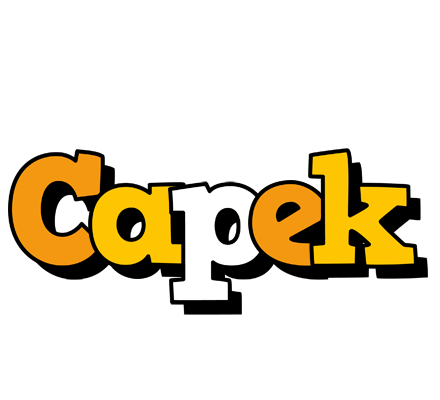 Capek cartoon logo