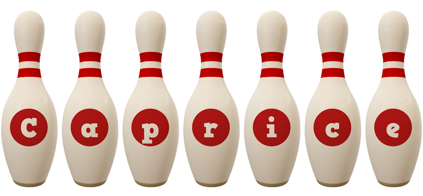 Caprice bowling-pin logo