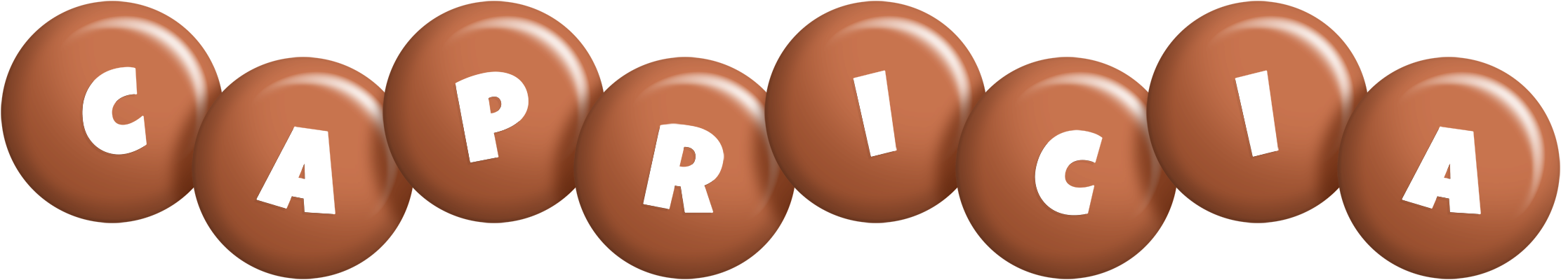 Capricia candy-brown logo