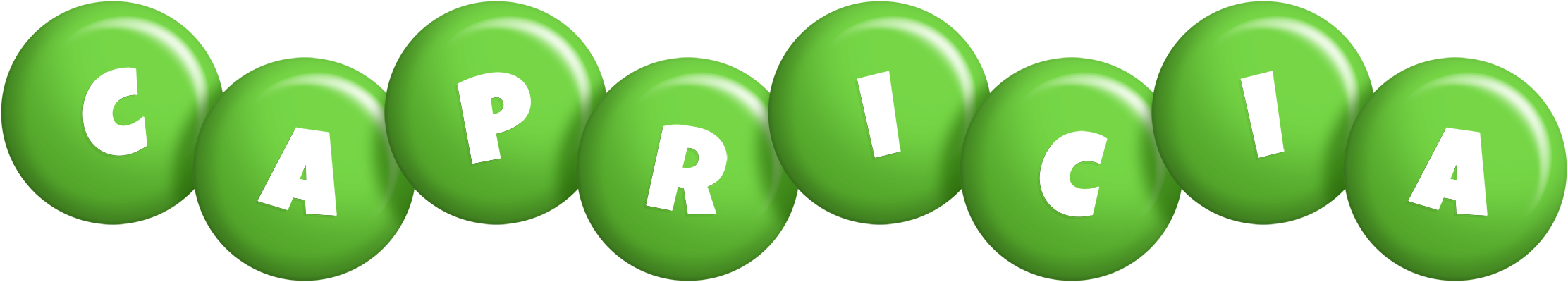 Capricia candy-green logo