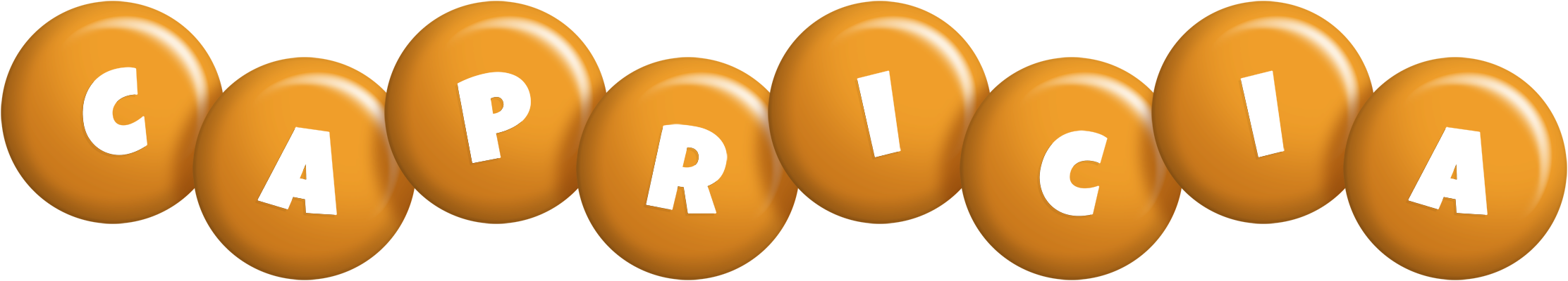 Capricia candy-orange logo