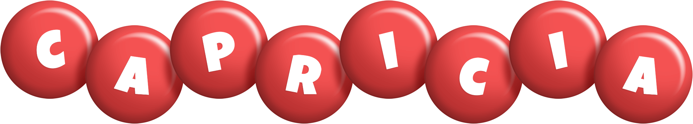 Capricia candy-red logo
