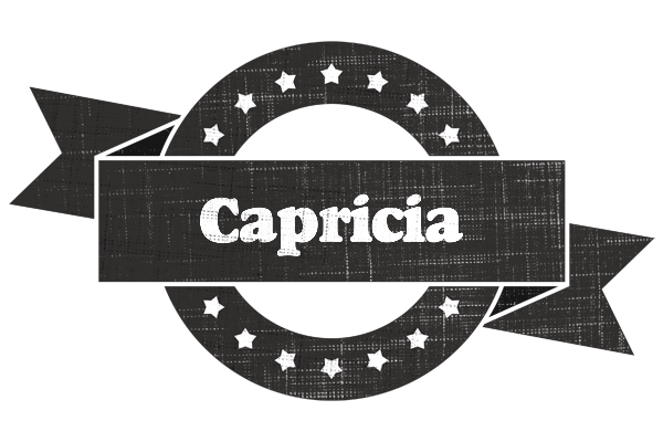 Capricia grunge logo