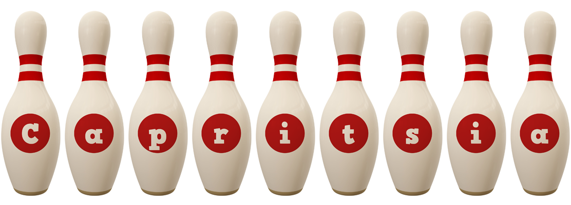 Capritsia bowling-pin logo