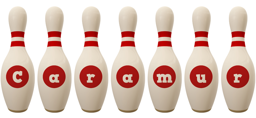 Caramur bowling-pin logo