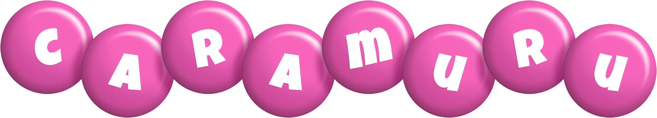 Caramuru candy-pink logo