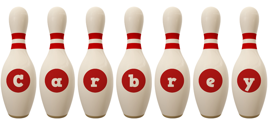 Carbrey bowling-pin logo