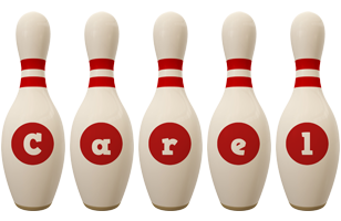 Carel bowling-pin logo