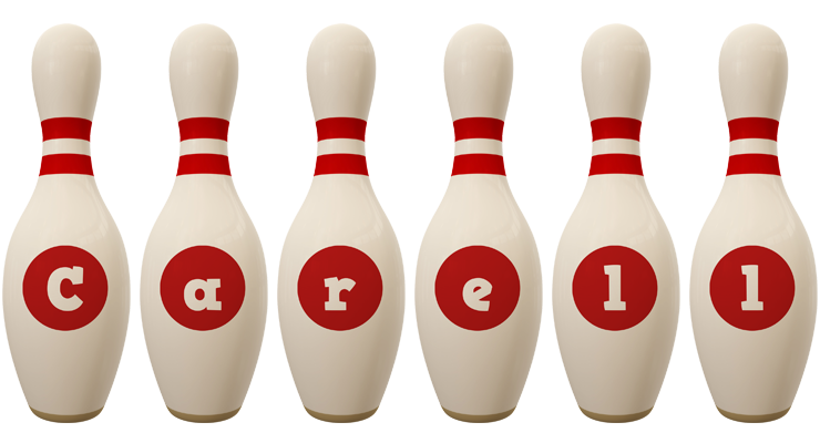 Carell bowling-pin logo