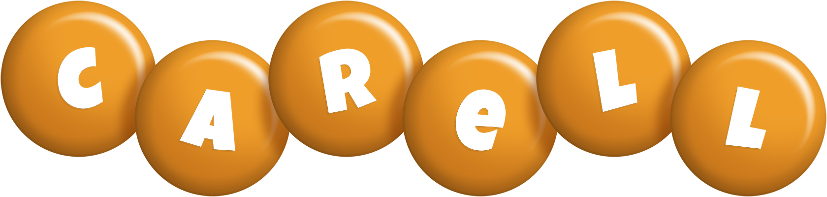 Carell candy-orange logo