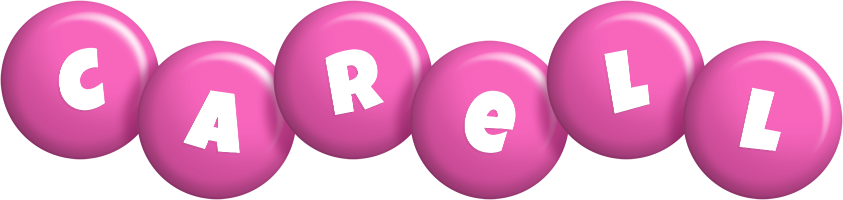 Carell candy-pink logo
