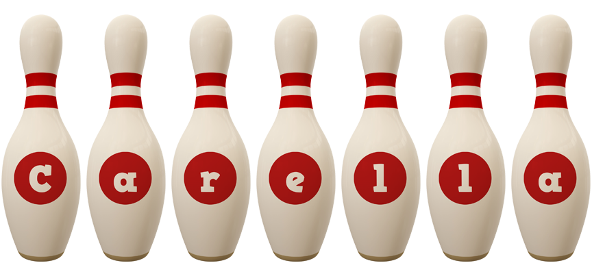 Carella bowling-pin logo