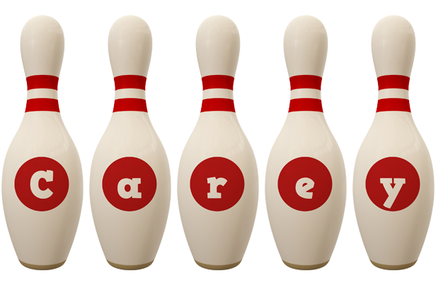 Carey bowling-pin logo
