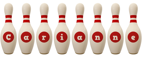 Carianne bowling-pin logo