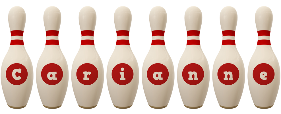 Carianne bowling-pin logo