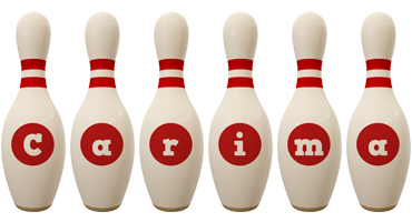 Carima bowling-pin logo