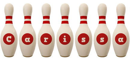 Carissa bowling-pin logo