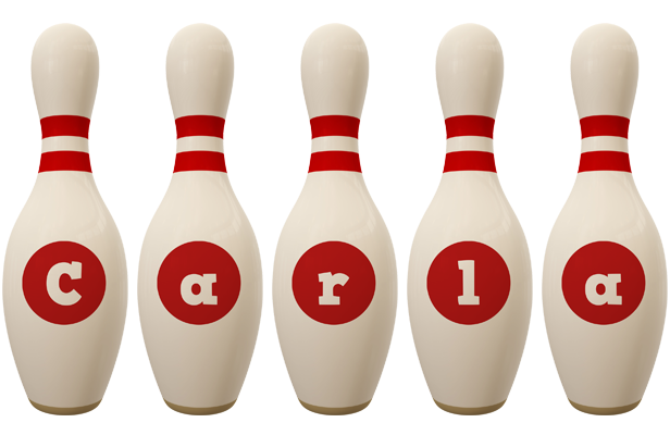 Carla bowling-pin logo