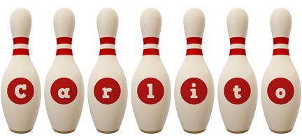 Carlito bowling-pin logo