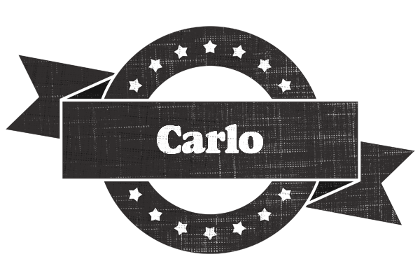 Carlo grunge logo