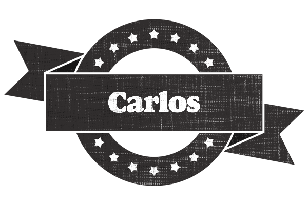 Carlos grunge logo