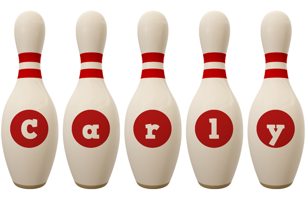 Carly bowling-pin logo