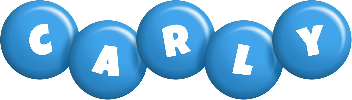 Carly candy-blue logo