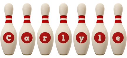 Carlyle bowling-pin logo