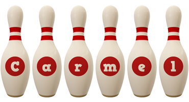 Carmel bowling-pin logo