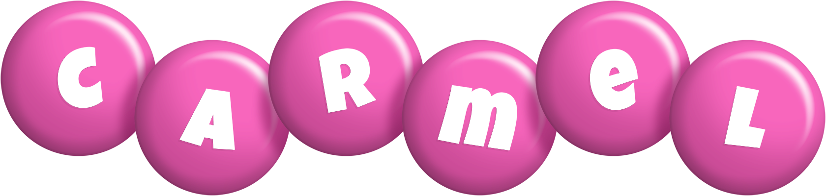 Carmel candy-pink logo