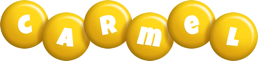 Carmel candy-yellow logo