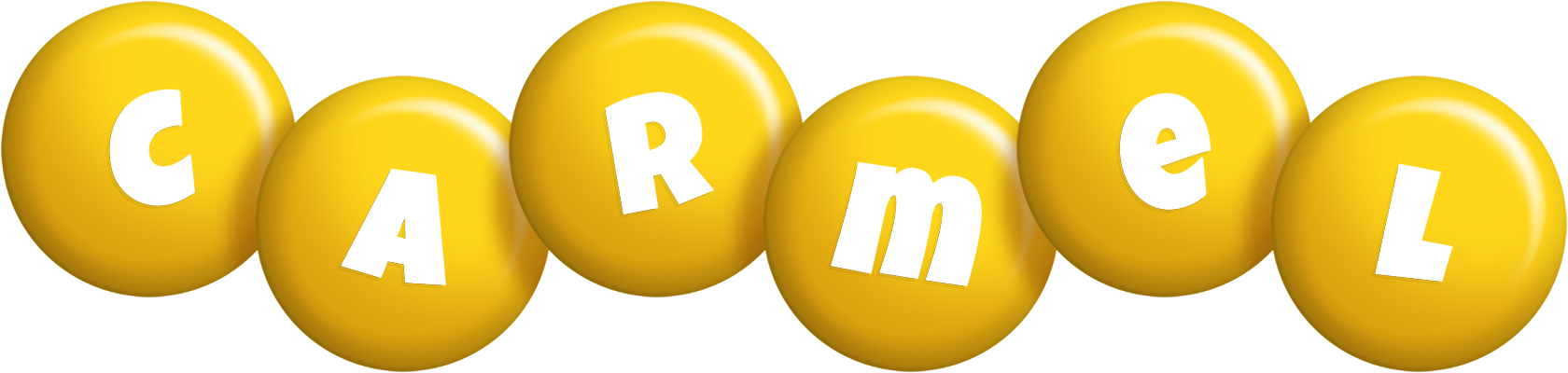 Carmel candy-yellow logo