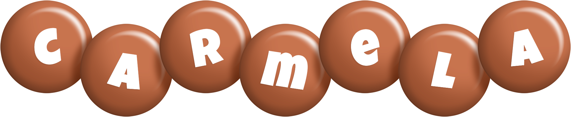 Carmela candy-brown logo
