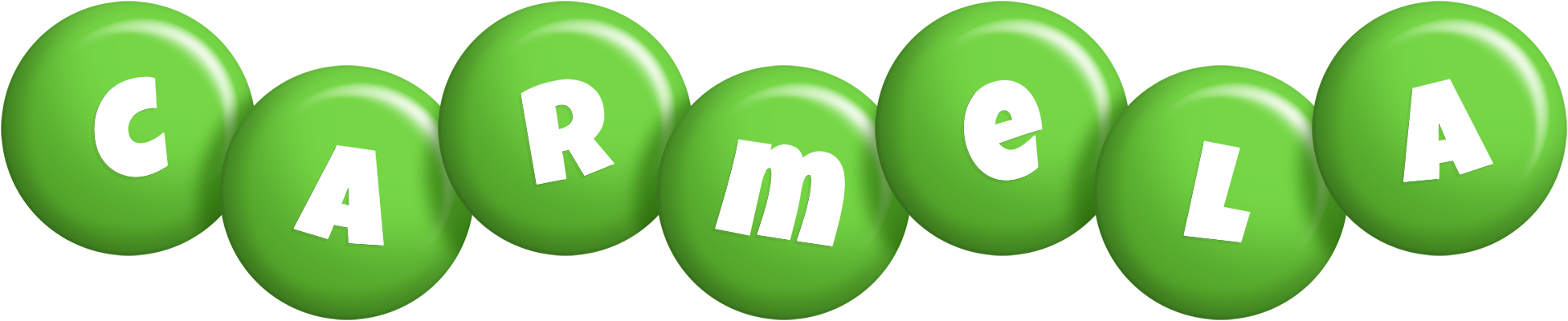 Carmela candy-green logo