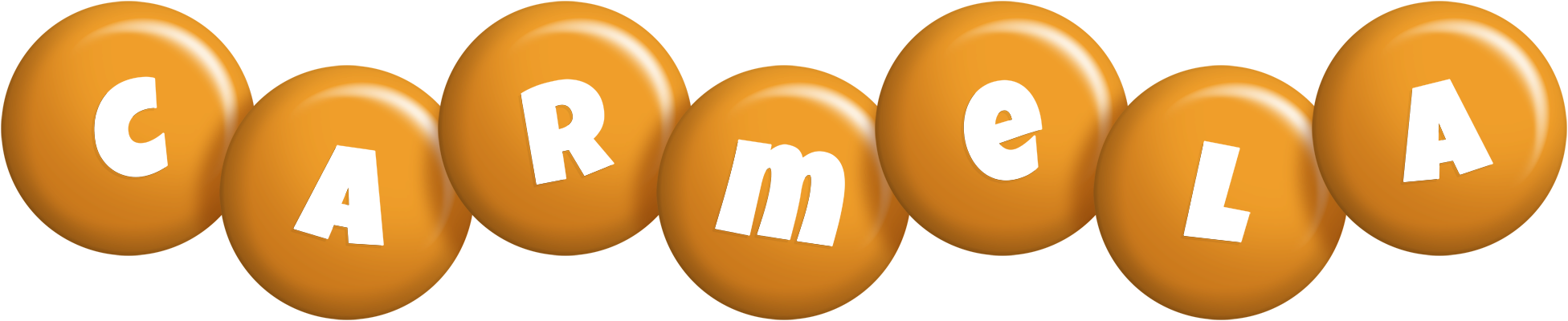 Carmela candy-orange logo