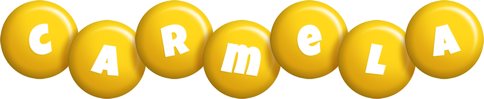 Carmela candy-yellow logo
