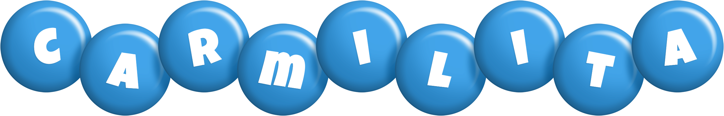 Carmilita candy-blue logo