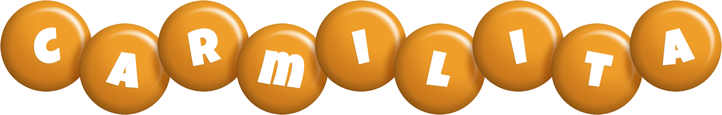 Carmilita candy-orange logo