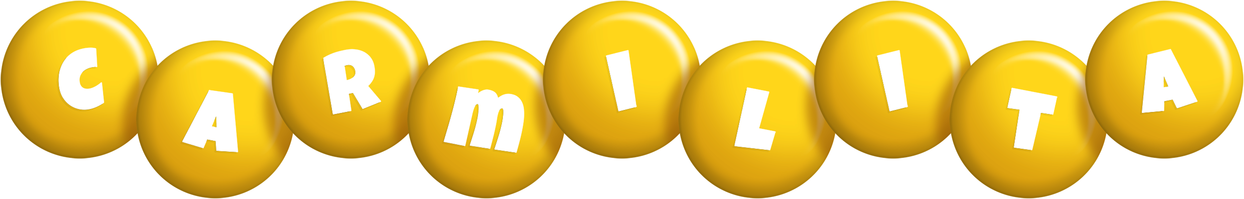 Carmilita candy-yellow logo
