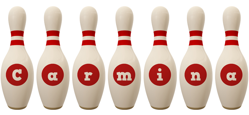 Carmina bowling-pin logo