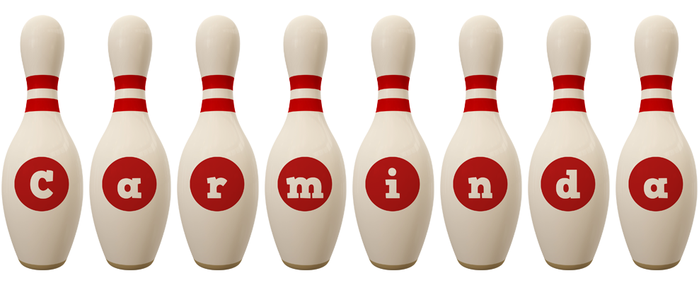 Carminda bowling-pin logo