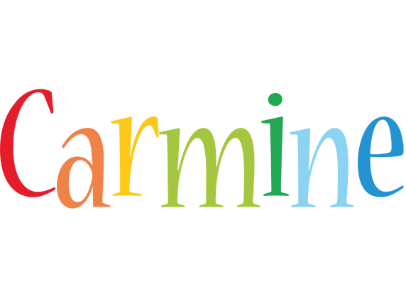 Carmine birthday logo