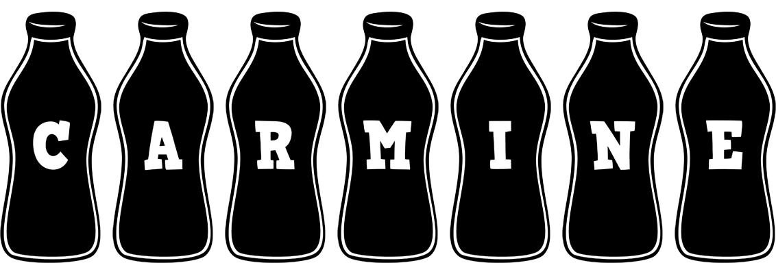 Carmine bottle logo