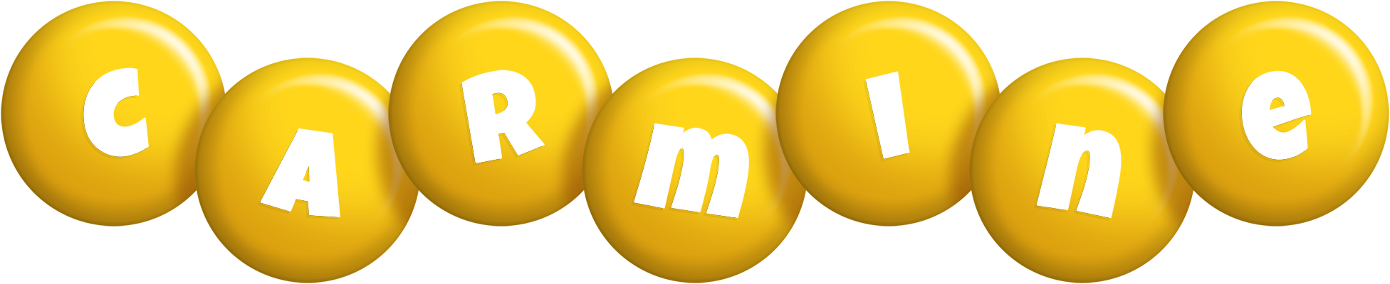 Carmine candy-yellow logo