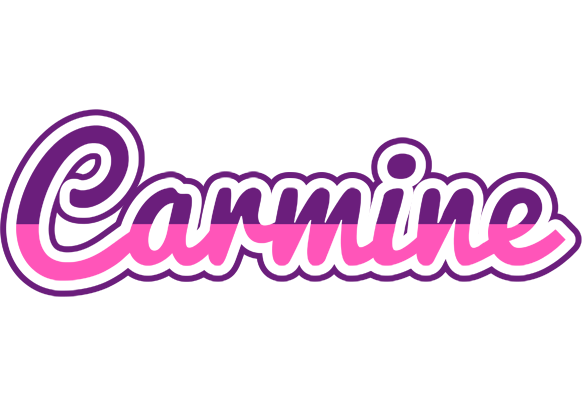 Carmine cheerful logo